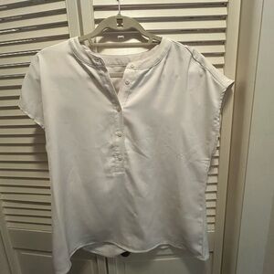 a new day White Button-Up Blouse